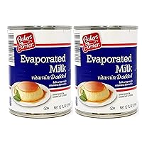 Baker's Corner Evaporated Milk with Vitamin D Added Canned Milk - 2 Cans (12 oz)