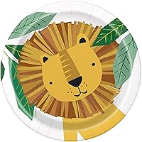 Animal Safari Adventure Round Paper Dessert Plates - 7