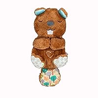 Nuby Lifelike Animated Sleeping Beaver with 8 Soothing Lullabies & 4 Calming White Noises, 30 Min Non-Stop
