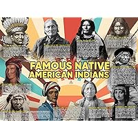 777 Tri-Seven Entertainment Famous Native American Indians Poster Wall Art Print, 24