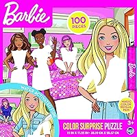 Barbie - Color Surprise Puzzle - 100 Piece Magic Water Reveal Puzzle with Water Pen Included. Great Birthday Gift for Boys and Girls!