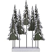Sunset Vista Designs Rustic Christmas Tabletop Decorations Forest Trees Metal Christmas Table Décor, 13.5