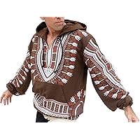RaanPahMuang Thick Double Layer Cotton African Dashiki Printed Hoody Warm Jacket