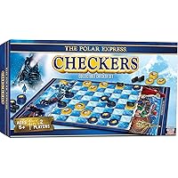 MasterPieces Officially Licensed Polar Express Checkers Board Game for Families and Kids Ages 6 and Up