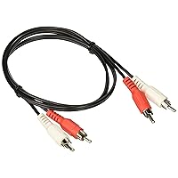 Legrand - C2G RCA Audio Cable, RCA Stereo Cable with Double Shielded Cable with Molded Connectors, 3 Foot Cable, 1 Count, Black, C2G 40463