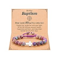 Cross Bracelet for Girls Baptism First Communion Confirmation Gifts for Teen Girls