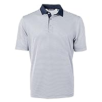 Cutter & Buck Virtue Eco Pique Micro Stripe Recycled Mens Big & Tall Polo