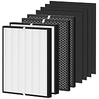Replacement Filter Set Compatible with 3000 3000M 3000 Pro Puri-Fier, Part #3001 3002 with 2 HEPA, 2 Carbon Filters and 4 Pre-Filters