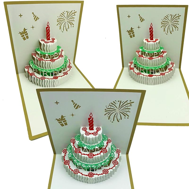 Amazon.com : Lovepop Floral Birthday Cake Pop Up Card, 5x7-3D Birthday Card,  Cake Greeting Card for Birthday Gift : Office Products