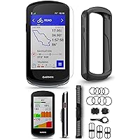 Garmin Edge 1040 GPS Bike Computer with HRM, Speed & Cadence Sensor | Cycling GPS Computer with VO2 Max, Maps | Cycle Bundle with PlayBetter Tempered Glass Screen, Black Case & Tether