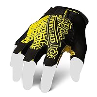 Ironclad Gaming Gloves, Half Finger Coverage, Precision Fit, Performance Silicone Grip, Moisture Wicking Construction, 1 Pair