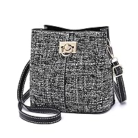 PINCNEL Cross Body Bag Purses for Women - PU Leather Crossbody Bucket Bag with Adjustable Shoulder Strap, Multiple Pockets