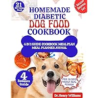 Homemade Diabetic Dog Food Cookbook: An Easy Guide to feeding your diabetic dog A variety of vet-approved Healthy Recipes, mouthwatering treats, snacks with Meal Plan For your Canine Companion Homemade Diabetic Dog Food Cookbook: An Easy Guide to feeding your diabetic dog A variety of vet-approved Healthy Recipes, mouthwatering treats, snacks with Meal Plan For your Canine Companion Kindle Paperback