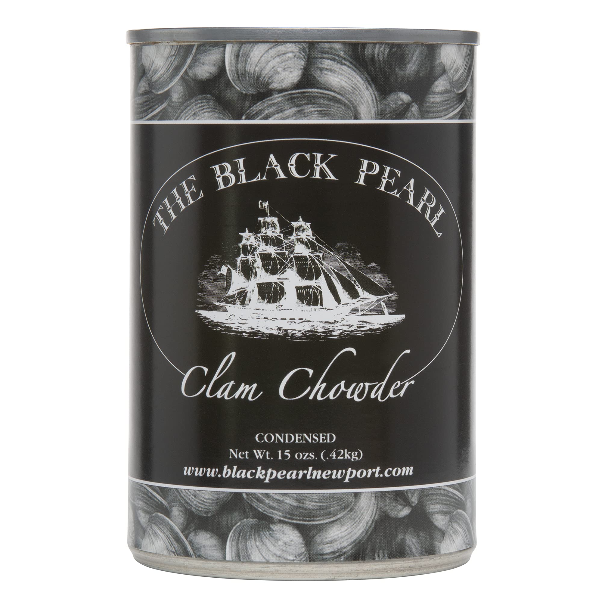 The Black Pearl Clam Chowder New England Famous Condensed Soup, 15 Ounce (12)