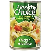 Healthy Choice Soup 5 Chicken Noodle and 5 Chicken with Rice Variety Pack, 15 oz. cans