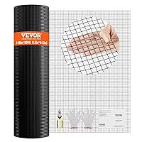 VEVOR Hardware Cloth, 48'' x 100' 1/2inch Galvanized Wire Mesh Roll, 19 Gauge Chicken Wire Fence Roll, Vinyl Coating Metal Wire Mesh for Chicken Coop Barrier, Rabbit Snake Fences, Poultry Enclosures