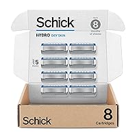 Schick Hydro Dry Skin Refills — Schick Razor Refills for Men, Men’s Razor Refills, 8 Count