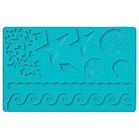 Wilton Silicone Sea Life Fondant and Gum Paste Mold - Cake Decorating Supplies, Teal