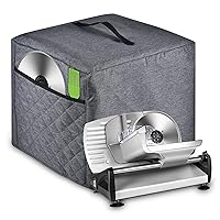Meat Slicer Cover, Food Slicer Cover,With Organizer Bag for Accessories, such as Stainless steel blade, brush, etc., waterproof fabric, easy to clean. (Grey)