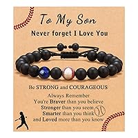 UNGENT THEM Gifts for Teen Boys, Baseball Basketball Soccer Football Bracelet Gifts for Boys, Birthday Graduation Gifts for Boys, Son, Grandson, Brother, Nephew