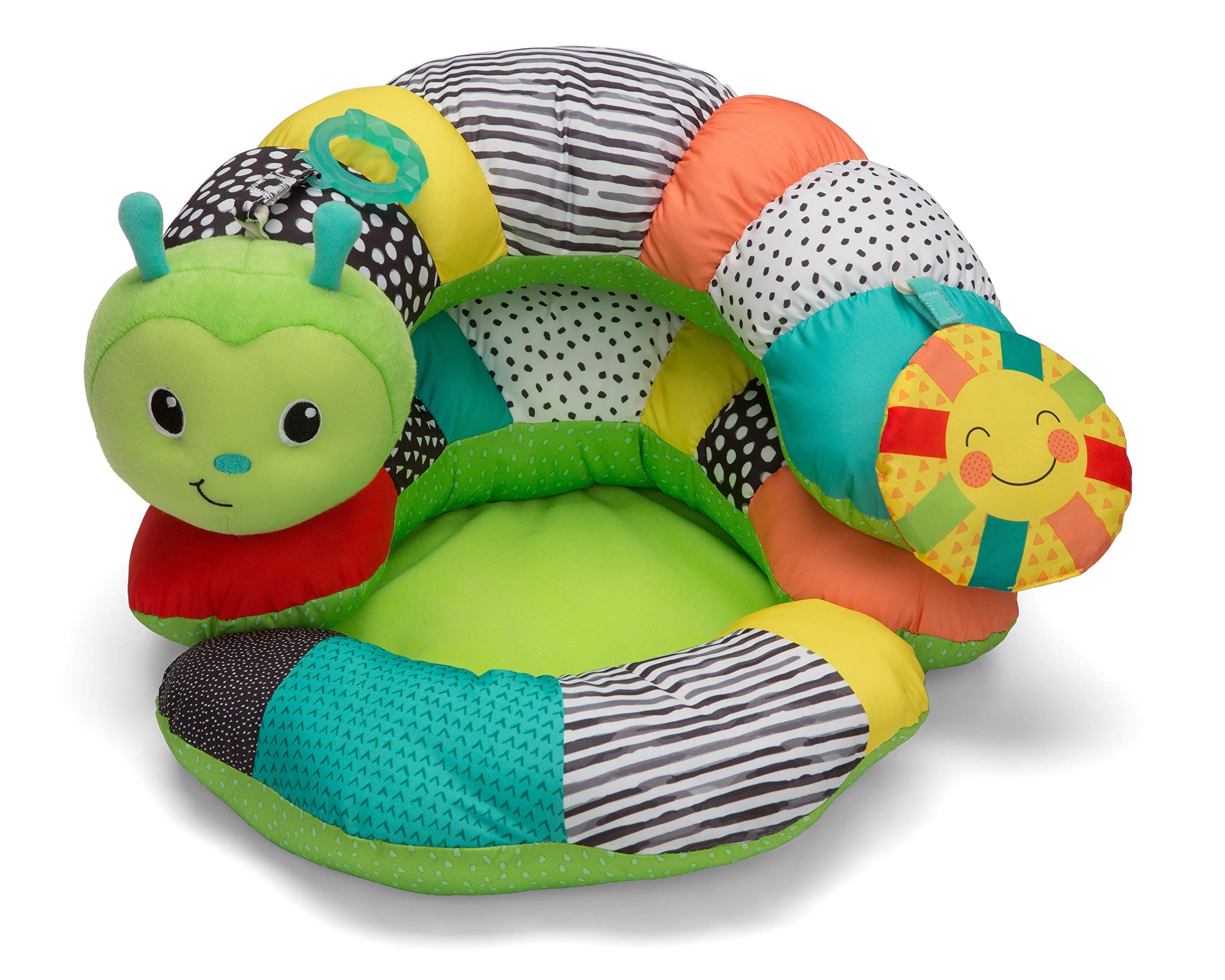 Infantino Prop-A-Pillar Tummy Time & Seated Support - Pillow Support for Newborn and Older Babies, with Detachable Support Pillow and Toys, 3 Piece Set (Pack of 1)