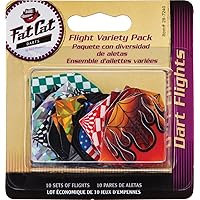 Assorted Poly Pro Dart Flights: 10 Sets of Standard Flights, 30 Pieces, Packaging may vary