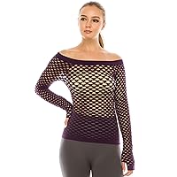 Kurve Stretchy Fishnet Long Sleeve Top, UV Protective Fabric, Rated UPF 50+ (Made with Love in The USA)
