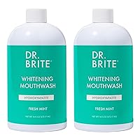 Natural Whitening Vitamin C Mouthwash with Mint and Activated Coconut Charcoal (16 Fl Oz) (Pack of 2)