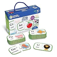 Learning Resources ABC Puzzle Cards, Kindergarten Readiness, Self Correcting Puzzles, Alphabet Learning Games, Puzzles for Toddlers, Ages 3+