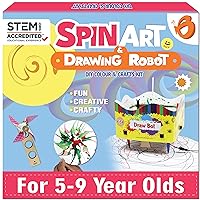 Spin-Art-Machine with Two-Speed Spinner Mechanism, Origami Artwork,  Birthday Gift Ideas for Kids 4-6 and Adults, Spin Art, Thicker Splash  Guard