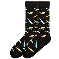 K. Bell Socks Men's Fun Sports & Outdoors Crew Socks-1 Pairs-Cool & Funny Novelty Gifts