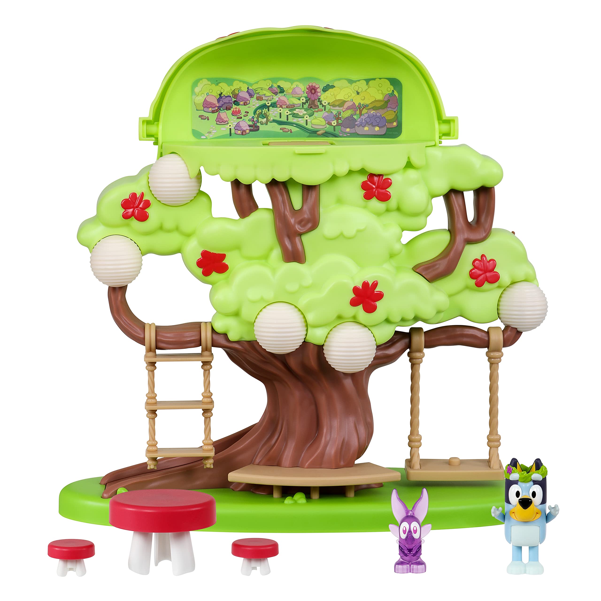 Bluey Tree Playset with Secret Hideaway, Flower Crown and Fairy Figures and Accessories