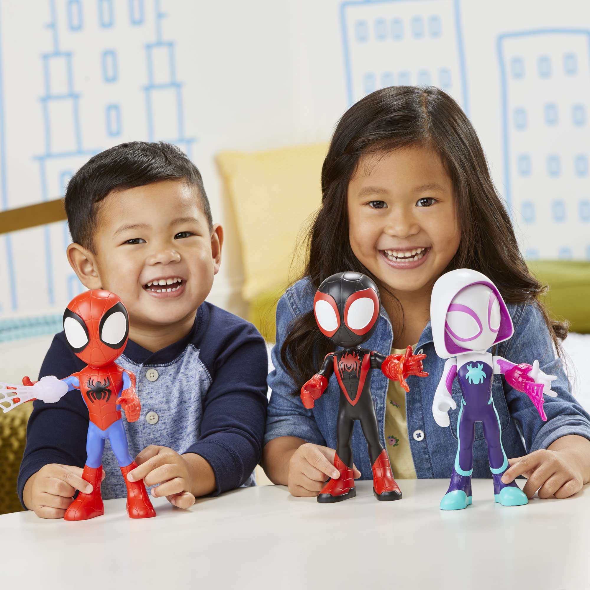 Marvel Spidey and His Amazing Friends Supersized Hero Multipack, 3 Large Action Figures, Preschool Super Hero Toy, Ages 3 and Up, 9 Inches (Amazon Exclusive)