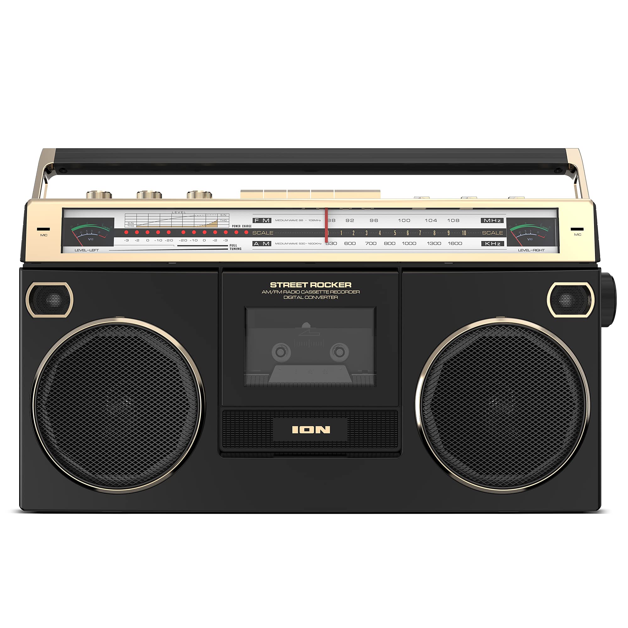 Mua Ion Audio 1980S-Style Portable Bluetooth Boombox AM/FM Radio Cassette  Player Recorder, VU Meters, USB Recording, Dual Full-Range High Bass  Speakers (Gold Edition) trên Amazon Mỹ chính hãng 2023 | Giaonhan247