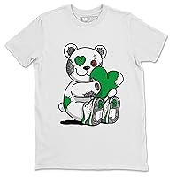 3 Lucky Green Design Printed Hugging Bear Sneaker Matching T-Shirt