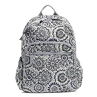 Vera Bradley Women's Cotton Campus Backpack, Tranquil Medallion - Recycled Cotton, One Size