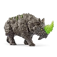 Schleich Eldrador Battle Rhino - Realistic Fantasy Rock Tough - High-Intensity Mythical Monster Action Figure with Movable Head, Play Time Imagination for Boys and Girls, Gift for Kids Age 7+