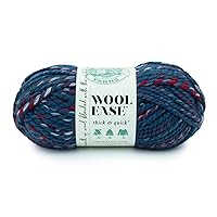 Lion Brand Yarn Wool-Ease Thick & Quick Yarn, Soft and Bulky Yarn for Knitting, Crocheting, and Crafting, 1 Skein, Firecracker