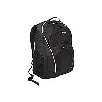 Targus - 16” Motor Laptop Backpack - Durable Water Resistant Material - Pack for Business, Travel, Professional Commute - Back Padding Support, Black - TSB194US