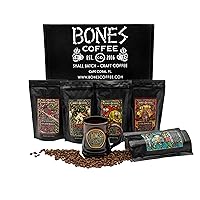 NEW World Tour Bundle Whole Coffee Beans | Gift Box Set With Specialty Coffee Mug | 4 oz Pack of 5 Assorted Single-Origin Medium Roast Coffee Beverages (Whole Bean)