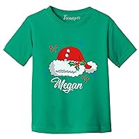 TEEAMORE Personalized Christmas Santa Shirt Merry Christmas Youth Girls Boys Xmas T-Shirt
