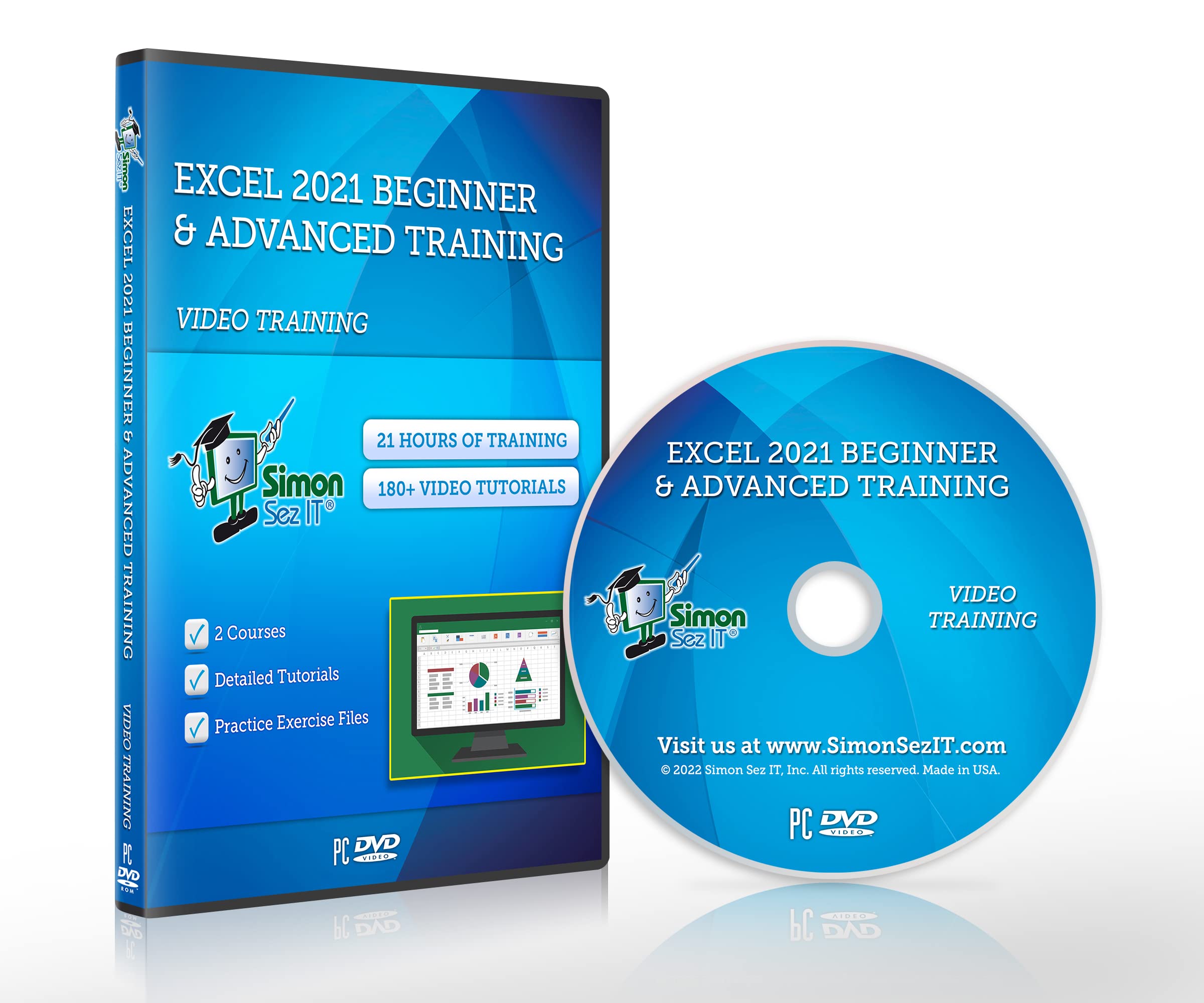 Excel 2021 Training DVD for Absolute Beginners to Advanced Users – Excel Course Including Exercise Files
