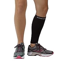 Zensah Calf/Shin Compression Sleeve - Moisture Wicking, Athletic, Single Sleeve for Shin Splints Relief, Support, Recovery