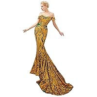 Mermaid Sequined Evening Party Prom Dress Celebrity Carpet Gown