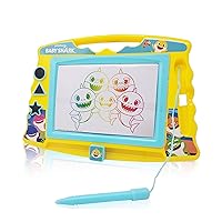 Baby Shark Magnetic Drawing Board with Stylus and 3 Stamps, for Boys or Girls (Blue)…