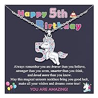UPROMI Birthday Gifts for 1-10 Year Old Girl Unicorn Necklace for Girls
