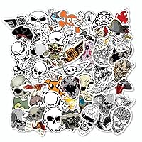 50pcs Collection Skulls Decals Stickers Hardcore Devil Fear Colorful Pack 4