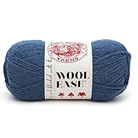 (1 Skein) Lion Brand Yarn Wool-Ease Yarn, Denim