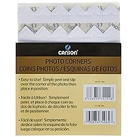 Canson Self Adhesive Photo Corners, Peel-Off Archival Quality, White, 252-Pack