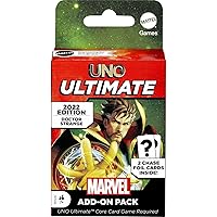 Mattel Games​ Ultimate Marvel Card Game Add-On Pack with Dr. Strange Character Deck & 2 Collectible Foil Cards, Gift for Collectors & Kids Ages 7 Years & Older